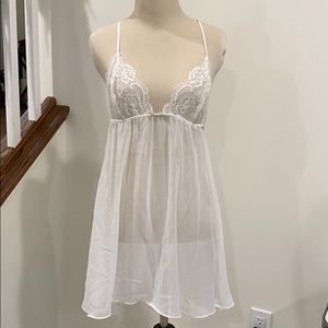 Lace Chiffon Chemise Wedding Bridal Lingerie